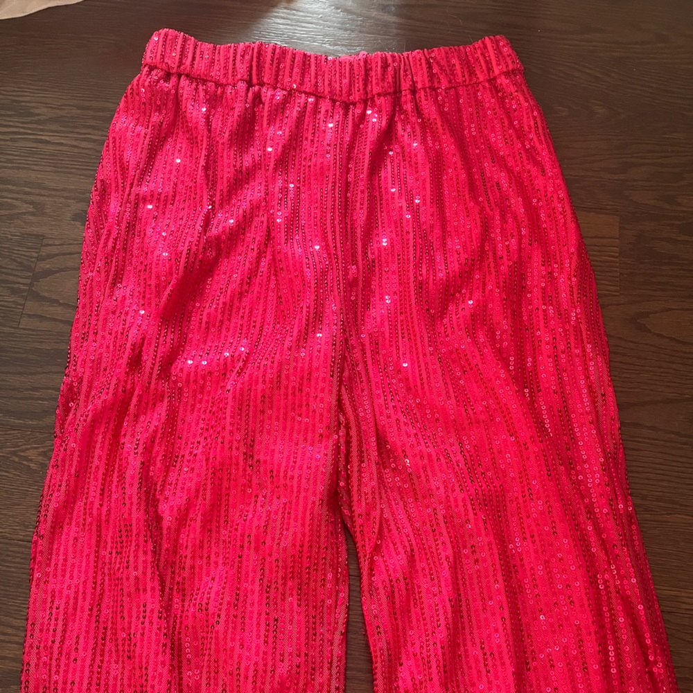 Pink sequin pants